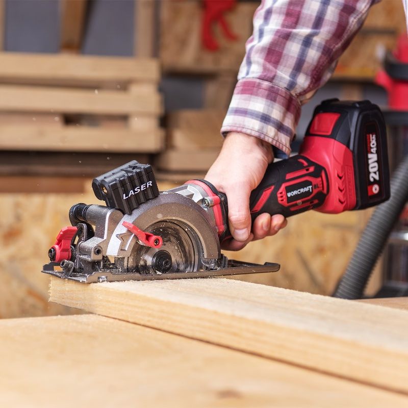 Акумуляторна безщіткова міні-пила циркулярна WORCRAFT CMCS‑S20LiB