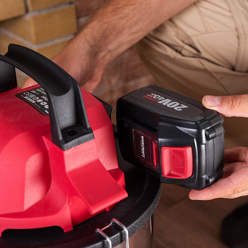 Акумуляторний будівельний пилосос WORCRAFT CAVC-S20Li-18L