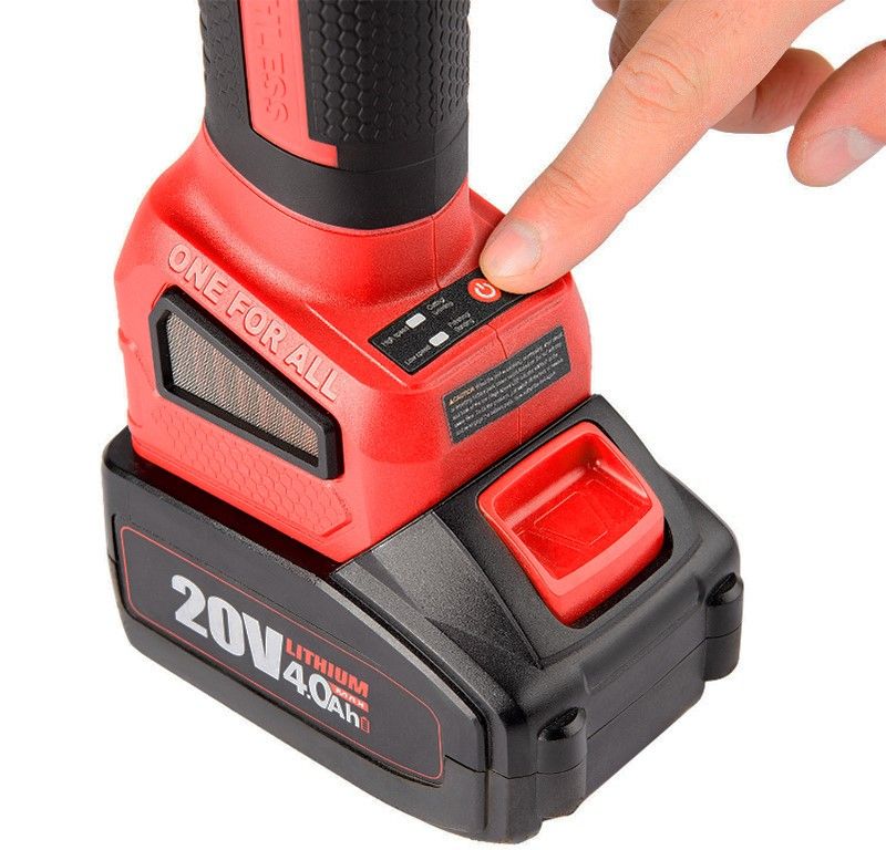 Акумуляторна безщіткова шліфмашина кутова WORCRAFT CAG-S20LIBH-125B