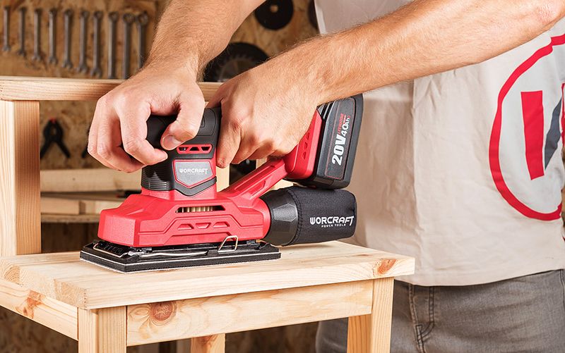 Акумуляторна шліфмашина вібраційна WORCRAFT CFS-S20Li