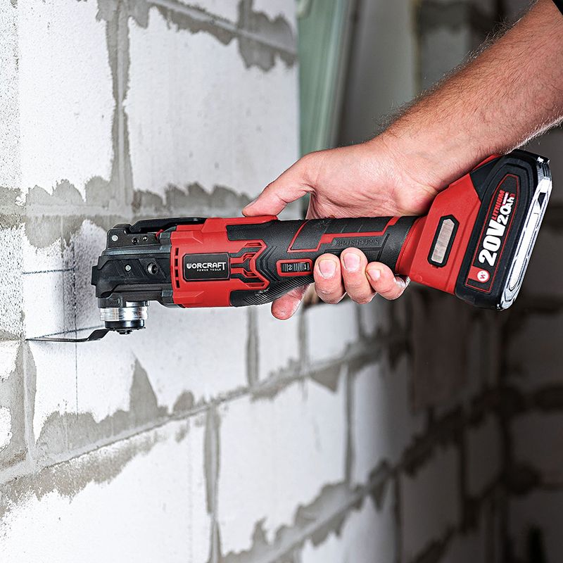 Акумуляторний безщітковий реноватор (багатофункціональний інструмент) WORCRAFT CMT‑S20LiB