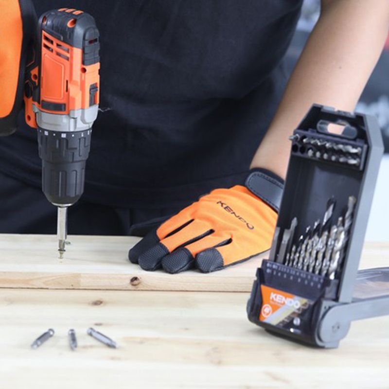 Набір свердл по металу та біт у пластиковому кейсі KENDO (40 шт), сверло по металу