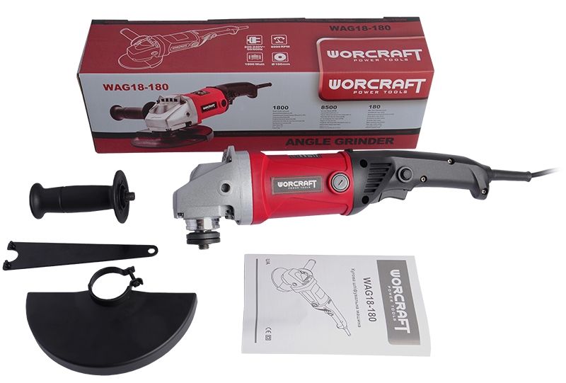 Шліфувальна машина кутова WORCRAFT WAG18-180