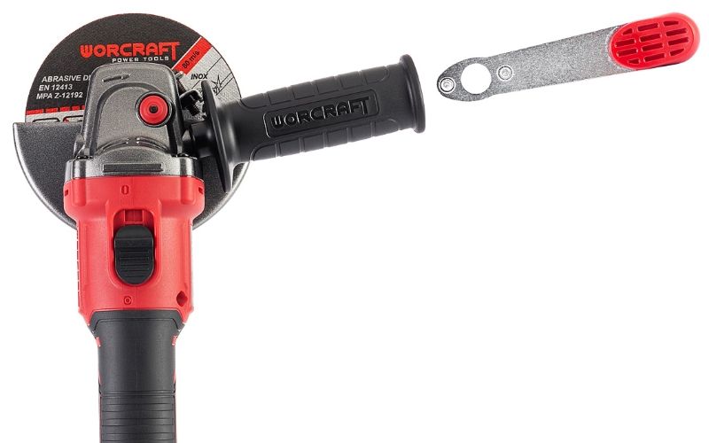 Акумуляторна безщіткова шліфмашина кутова WORCRAFT CAG‑S20LiBS‑125