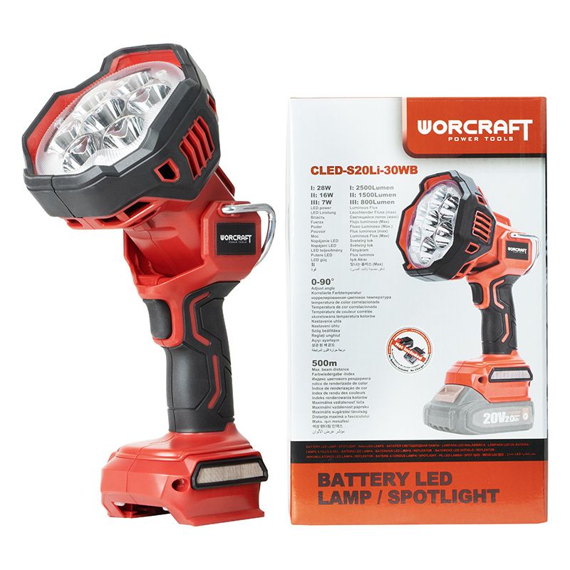 Акумуляторний світлодіодний ліхтар WORCRAFT CLED-S20Li-30WB