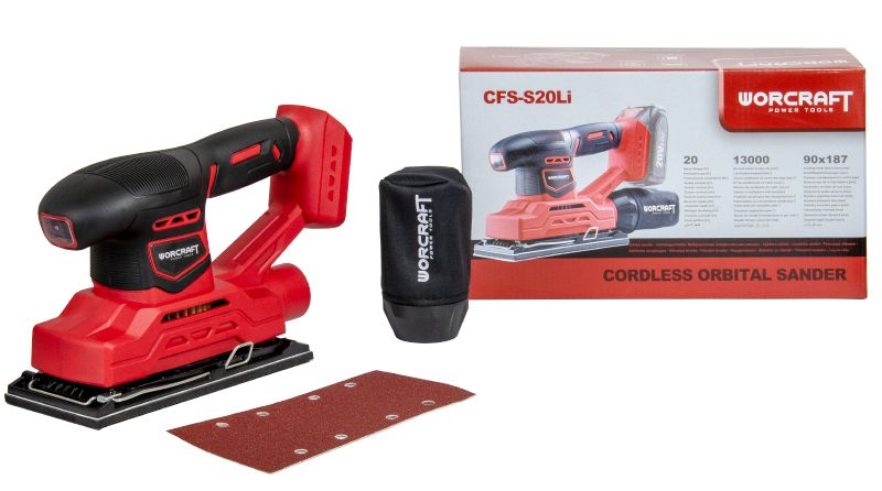 Акумуляторна шліфмашина вібраційна WORCRAFT CFS-S20Li