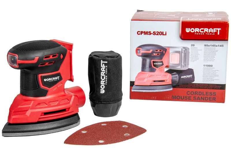 Акумуляторна шліфмашина дельтовидна вібраційна WORCRAFT CPMS-S20Li