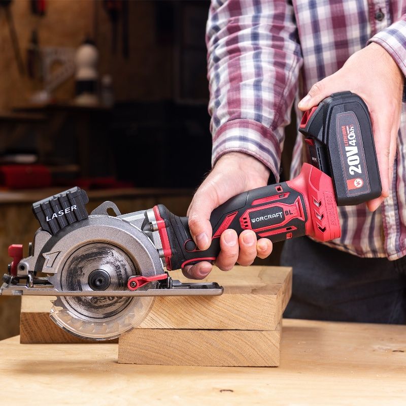 Акумуляторна безщіткова міні-пила циркулярна WORCRAFT CMCS‑S20LiB