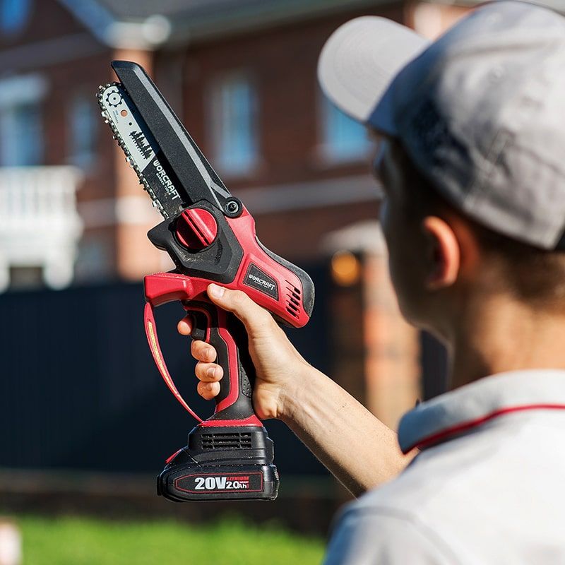 Акумуляторна безщіткова міні-пила ланцюгова WORCRAFT CHS-S20LiBP