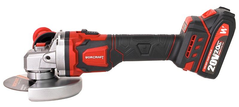 Акумуляторна безщіткова шліфмашина кутова WORCRAFT CAG‑S20LiBEM‑125