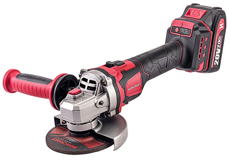 Акумуляторна безщіткова шліфмашина кутова WORCRAFT CAG‑S20LiBEM‑125