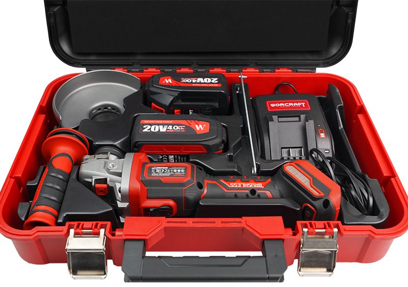 Акумуляторна безщіткова шліфмашина кутова WORCRAFT CAG‑S20LiBM‑125B