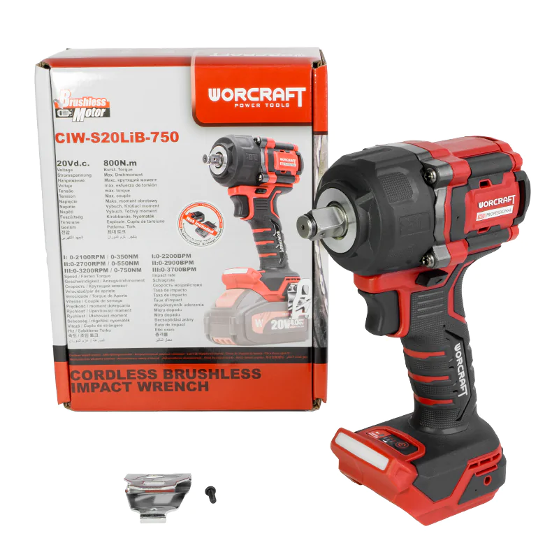 Акумуляторний безщітковий гайковерт ударний WORCRAFT CIW-S20LiB-750