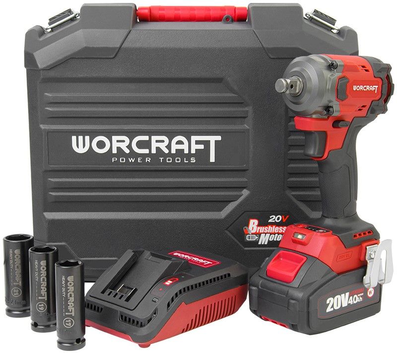 Акумуляторний безщітковий гайковерт ударний WORCRAFT CIW‑S20LiBM‑450