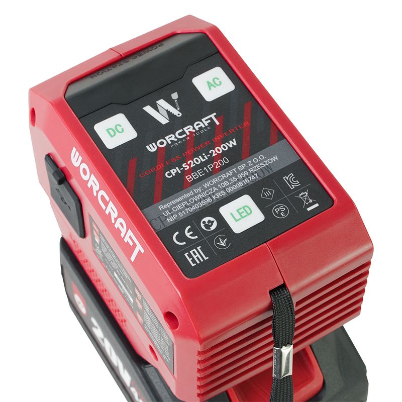 Акумуляторний інвертор напруги WORCRAFT CPI-S20Li-200W