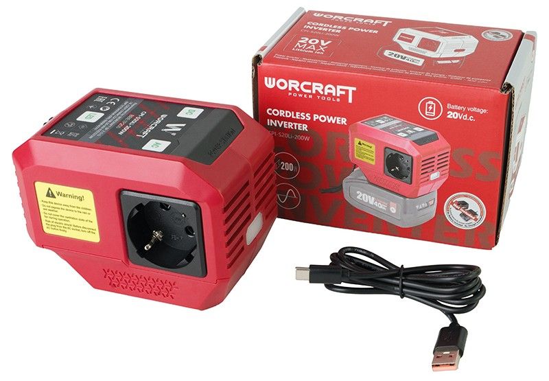 Акумуляторний інвертор напруги WORCRAFT CPI-S20Li-200W