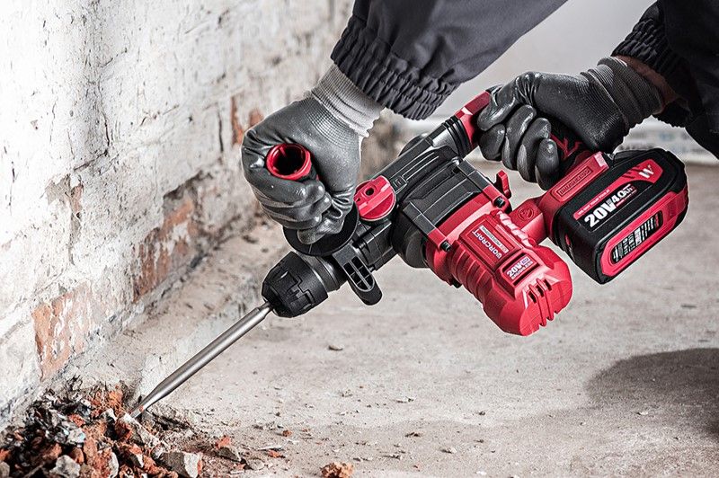 Акумуляторний безщітковий перфоратор бочковий WORCRAFT CRH‑S20LIBDM