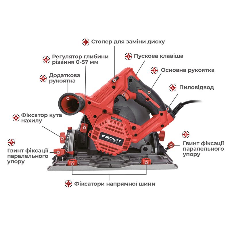 Занурювальна пила WORCRAFT TS12-165A