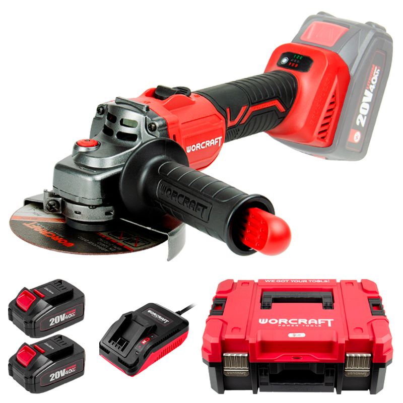 Акумуляторна безщіткова болгарка WORCRAFT XCUBE003