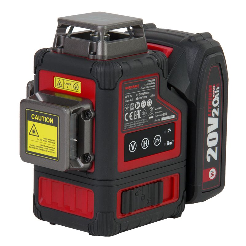 Акумуляторний лазерний рівень 3D WORCRAFT XCUBE026