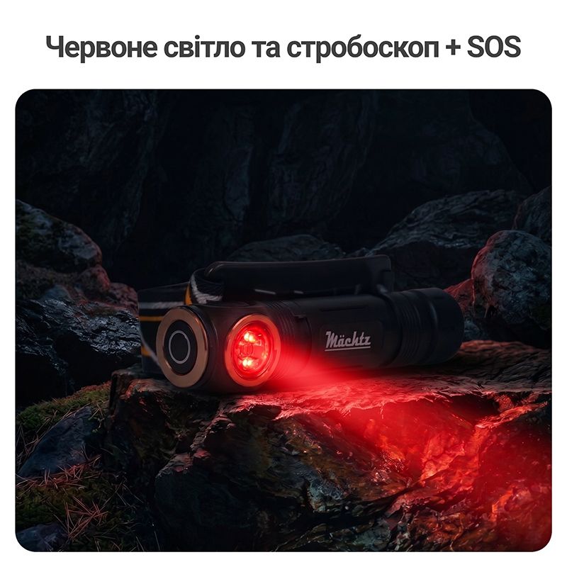 Фонарь налобный светодиодный Mächtz MHL-2208 M