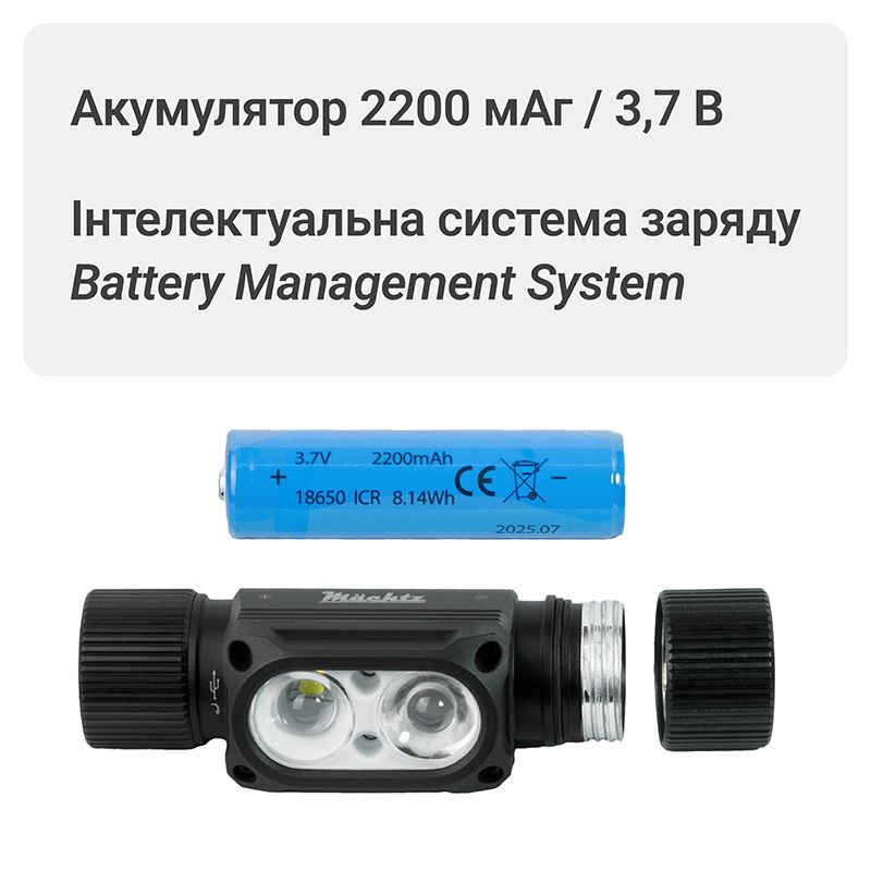 Ліхтар налобний світлодіодний Mächtz MHL-2211 G