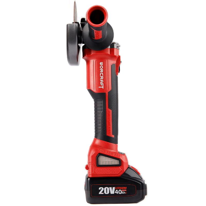 Акумуляторна безщіткова шліфмашина кутова WORCRAFT CAG-S20LIBH-125