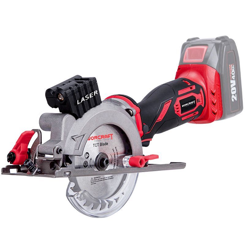 Акумуляторна безщіткова міні-пила циркулярна WORCRAFT CMCS‑S20LiB