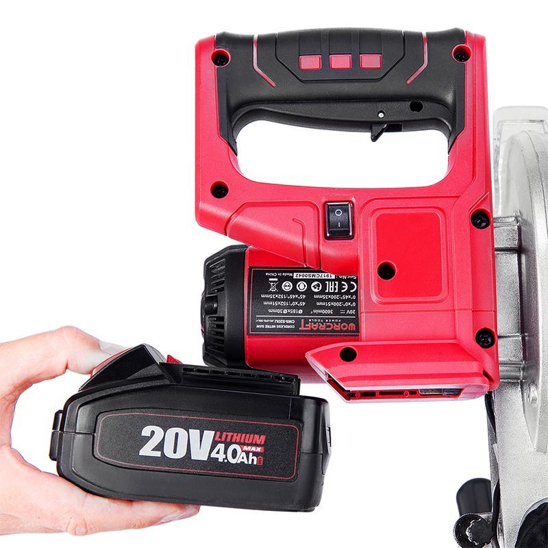 Акумуляторна торцювальна пила WORCRAFT CMS-S20Li