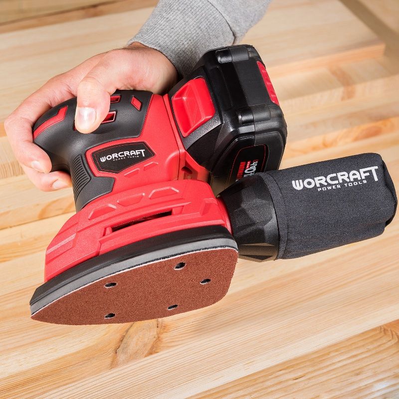 Акумуляторна шліфмашина дельтовидна вібраційна WORCRAFT CPMS-S20Li