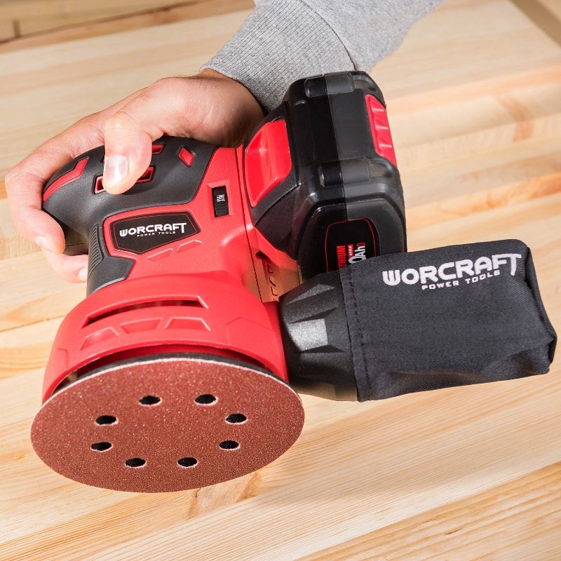 Акумуляторна шліфмашина ексцентрикова WORCRAFT CRS-S20Li