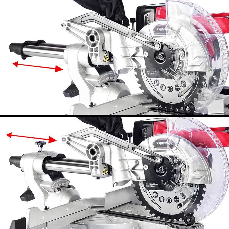 Акумуляторна торцювальна пила WORCRAFT CMS-S20Li
