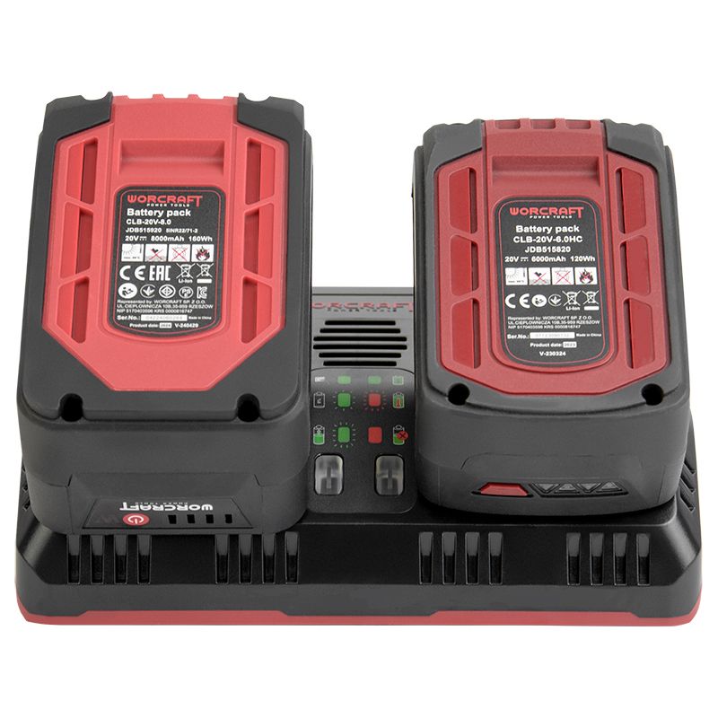 Швидкий зарядний пристрій подвійний WORCRAFT CLC-20V-4.5D