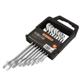 Набір ключів комбінованих гайкових з глибоким зсувом KENDO CR-V (8 шт), 8 - 19мм