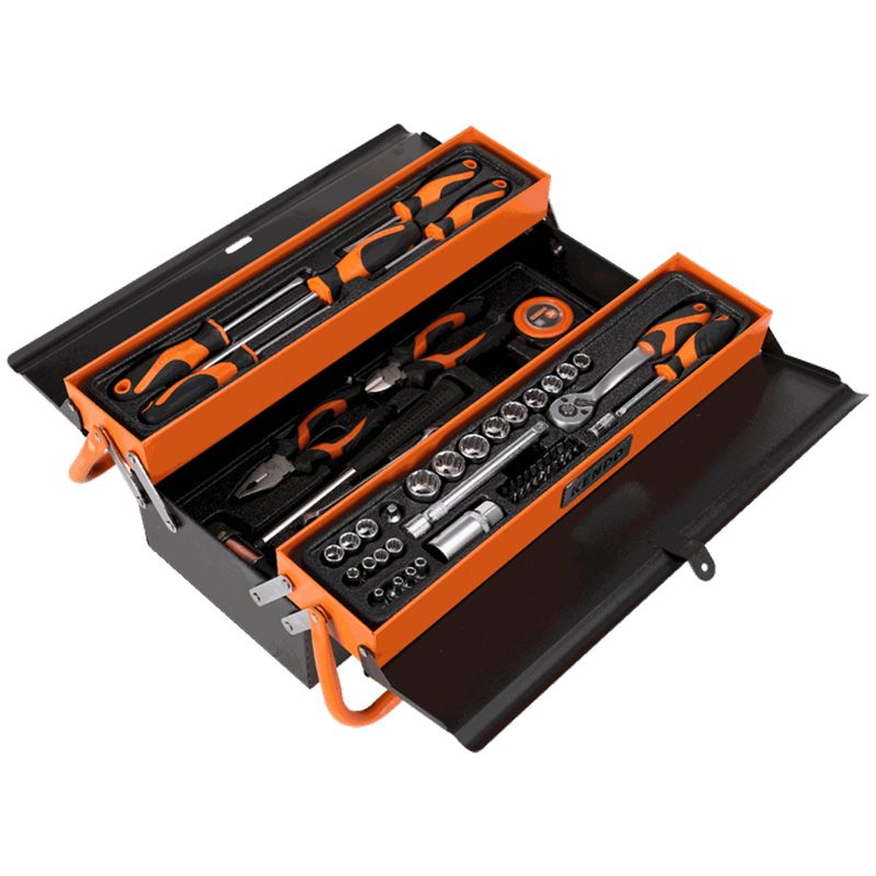 Набір інструментів у металевому консольному кейсі KENDO (70 шт), 70 предметів