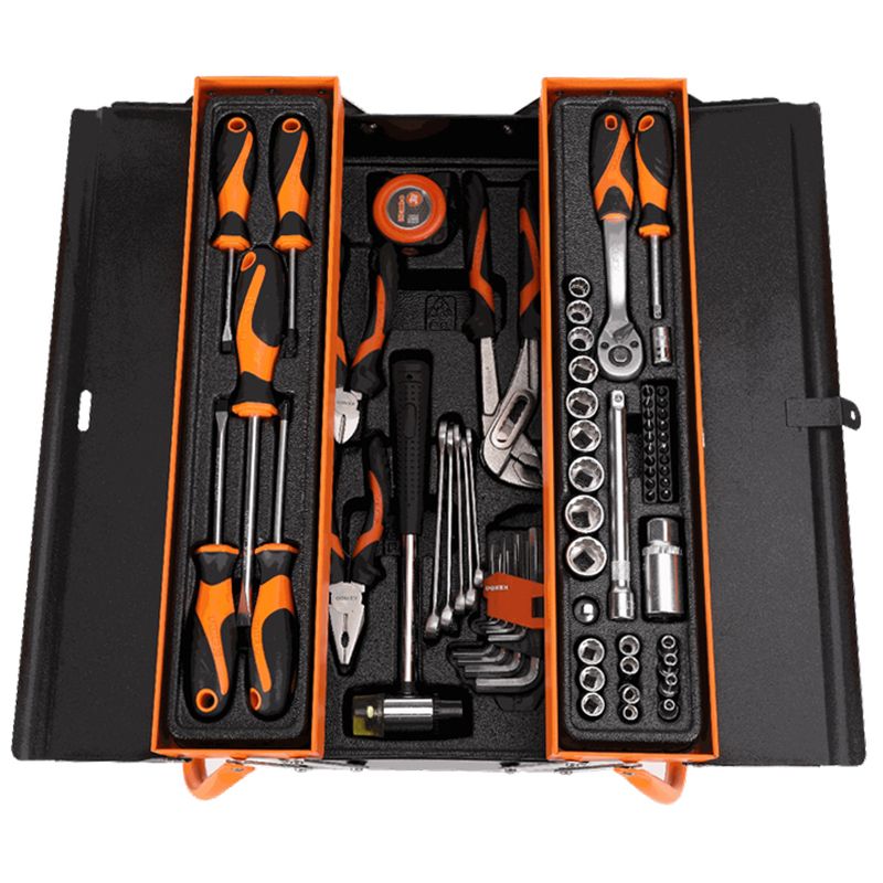 Набір інструментів у металевому консольному кейсі KENDO (70 шт), 70 предметів