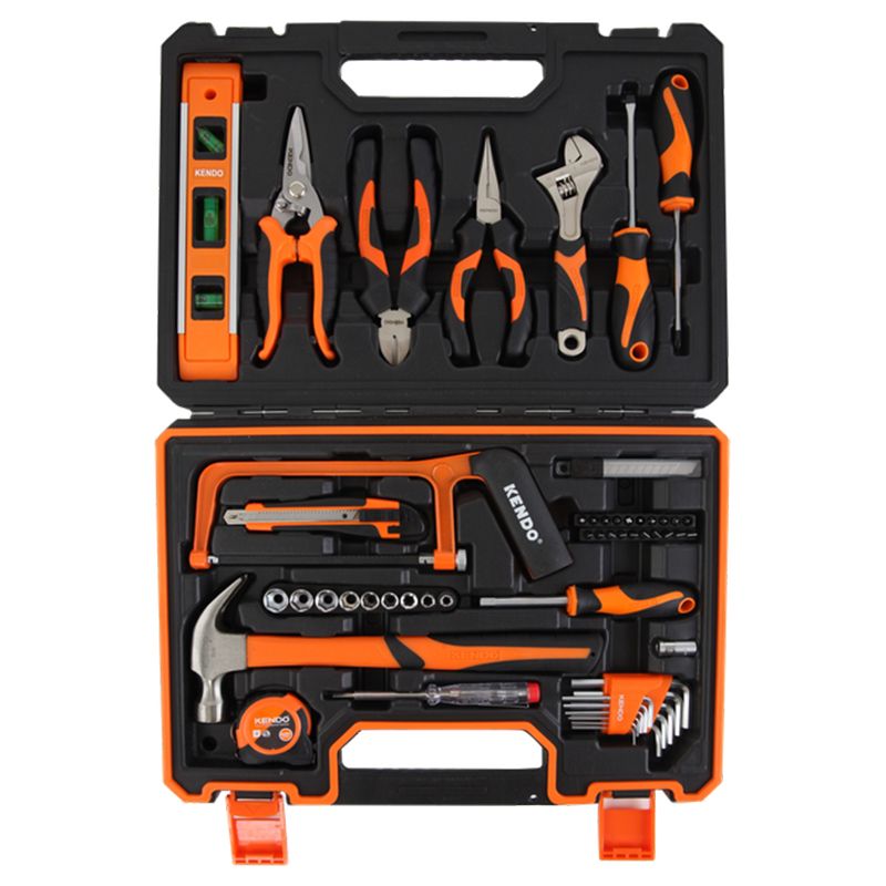 Набір господарського інструменту в кейсі KENDO (64 шт), 64 предмета
