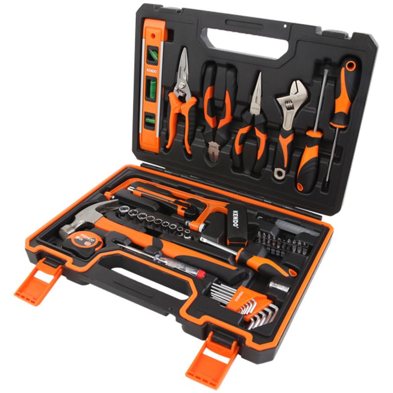 Набір господарського інструменту в кейсі KENDO (64 шт), 64 предмета