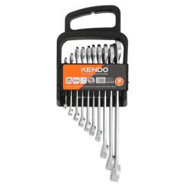 Набір ключів комбінованих гайкових KENDO CR-V (10 шт), 6 - 22мм