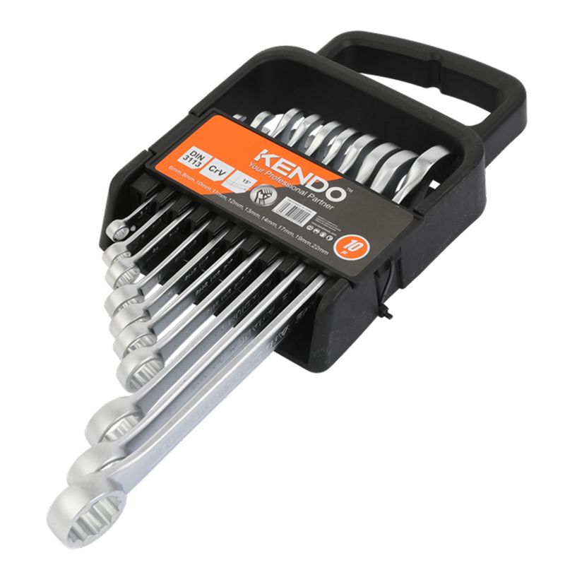 Набір ключів комбінованих гайкових KENDO CR-V (10 шт), 6 - 22мм