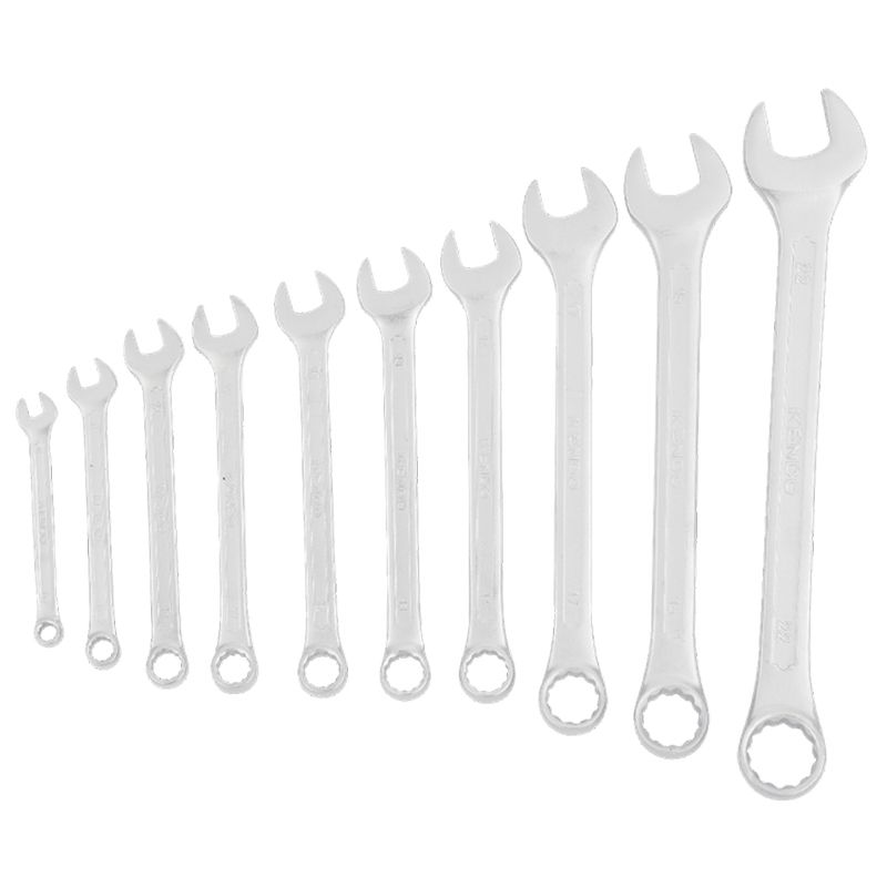 Набір ключів комбінованих гайкових KENDO CR-V (10 шт), 6 - 22мм