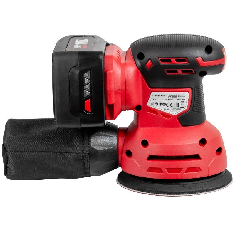 Акумуляторна шліфмашина ексцентрикова WORCRAFT CRS-S20Li