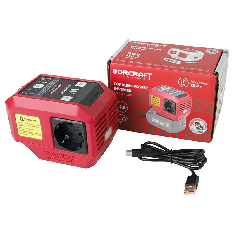 Акумуляторний інвертор напруги WORCRAFT CPI-S20Li-200W