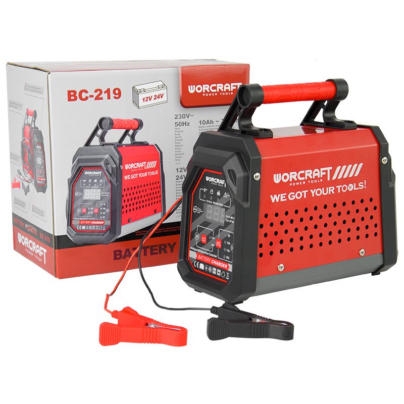 Зарядний пристрій для автомобільних акумуляторів WORCRAFT BC-219