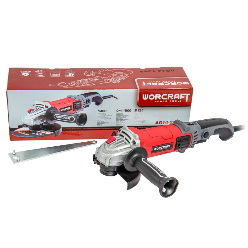 Шліфмашина кутова WORCRAFT AG14-125S