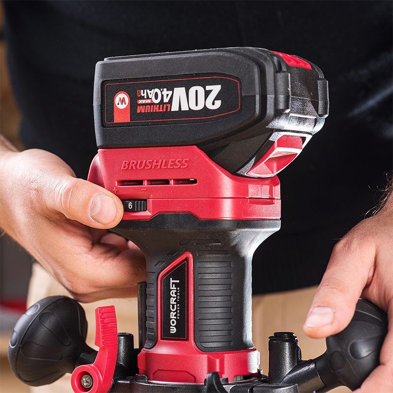 Акумуляторний безщітковий фрезер WORCRAFT CER-S20LiB