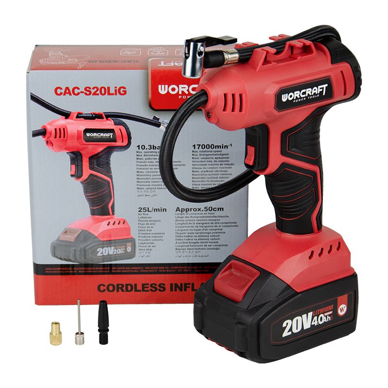 Акумуляторний компресор повітряний WORCRAFT CAC-S20LiG