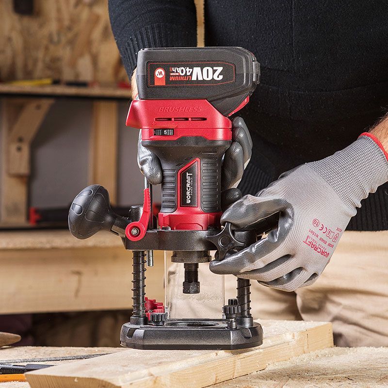 Акумуляторний безщітковий фрезер WORCRAFT CER-S20LiB