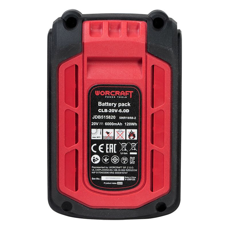 Акумуляторна батарея WORCRAFT CLB-20V-6.0D