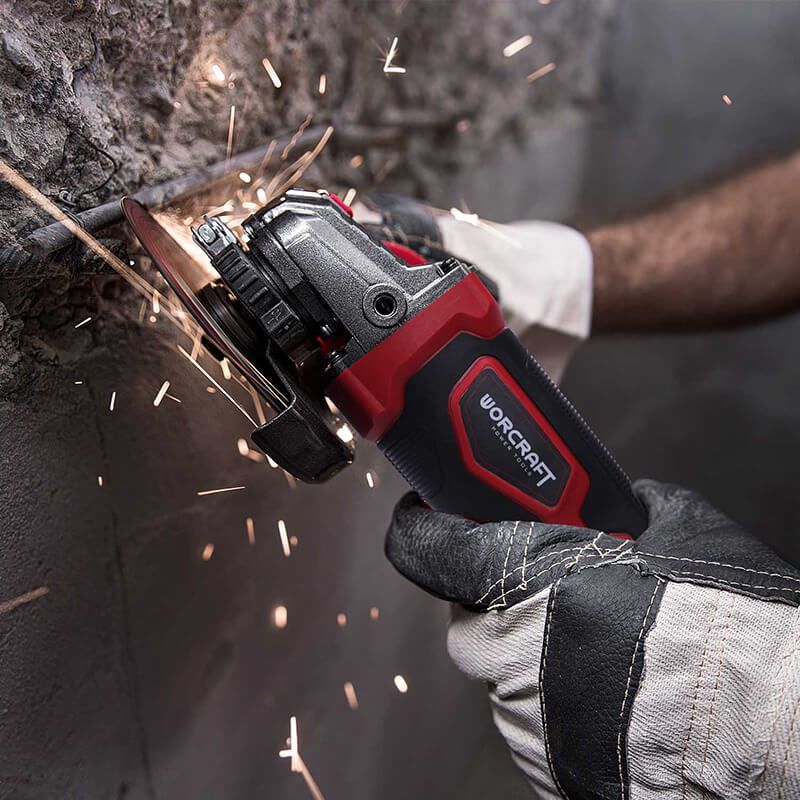 Акумуляторна безщіткова шліфмашина кутова WORCRAFT CAG-S20LIB-125